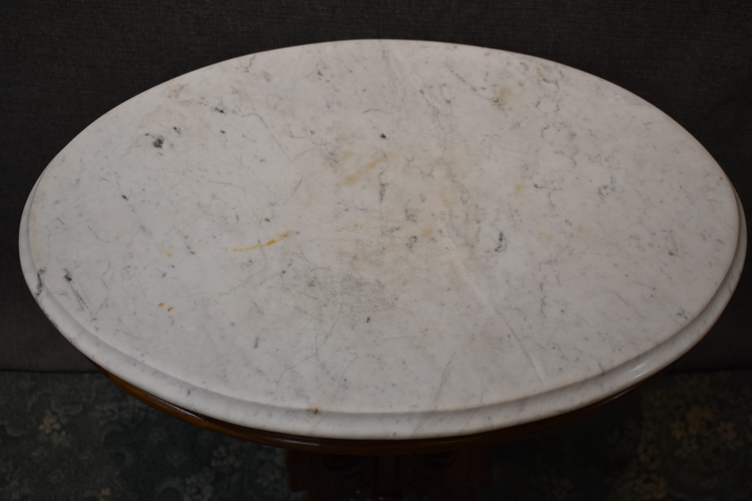 Marble oval deals table top